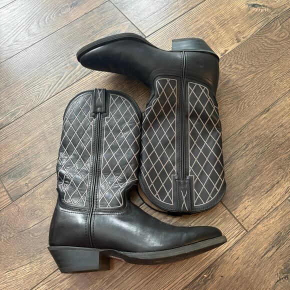 Twisted X Hooey Black Leather Ruff Western Cowboy Boot MWT0023 Mens Size 8.5 D main image 5